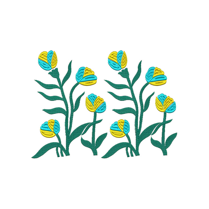 Flower Embroidery Pattern For Bedsheet