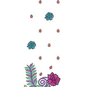 Daman Embroidery Design With Flower