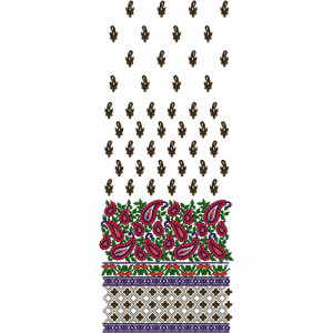 Dress Garment Embroidery Design 12415