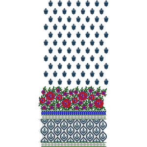 Garden Bloom Dress Embroidery Design 12418