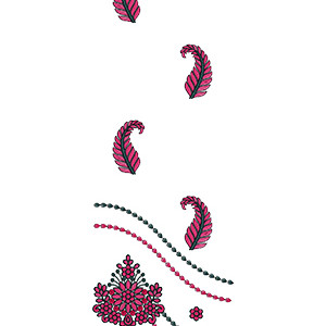 Embroidery Daman Pattern 13882