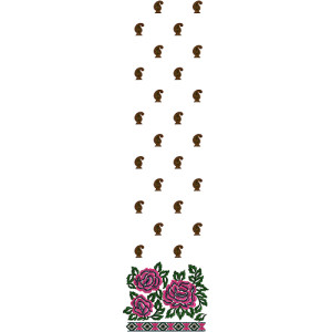 Indian Daman Embroidery Design 13891