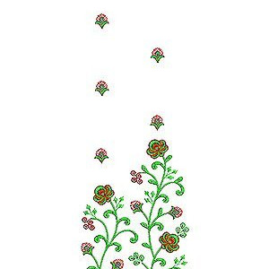 Designer Rose Floral Embroidery Design 1446