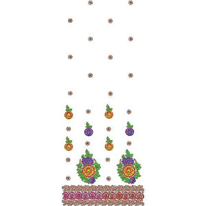 Elegant Embroidery Daman Design 1457