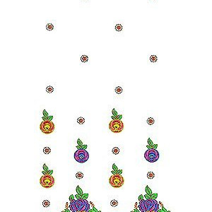 Elegant Embroidery Daman Design 1457