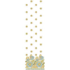 Machine Embroidery Dress suit Design 15076