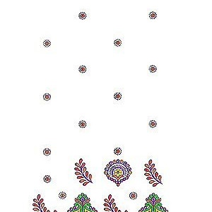 Colorful Embroidery Daman Design 1513