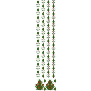 Designer Daman Dress Embroidery Design 15341