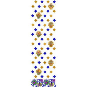 Bridal Wear Dress Embroidery Design 16658