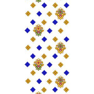 Bridal Wear Dress Embroidery Design 16658