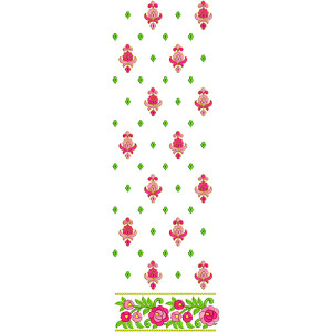 Flowers Mexican Dress Embroidery Design 16859