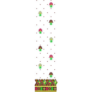 Vintage Mexican Folkloric Dress Design 16861