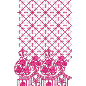 Lehenga Daman Embroidery Design 22577