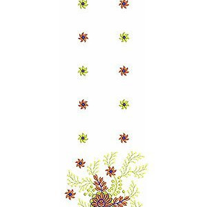 Designer Fashion Daman Dress Embroidery Design