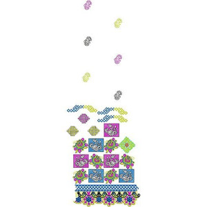 Pakistani Eleganza Embroidery Daman Design