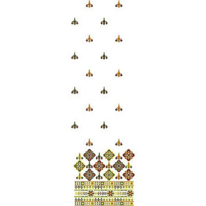 Tunisian Fashion Daman Embroidery Design