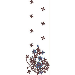 South Indian Latest Saree Daman Pallu Embroidery Design