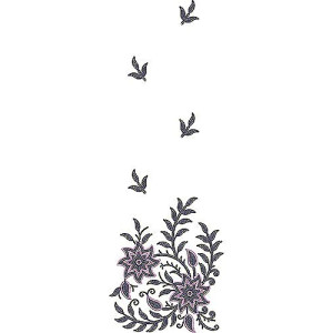 Mizoram Clothing Sequins Embroidery Design