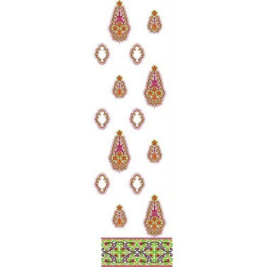 Beautiful Dress Daman Embroidery Design