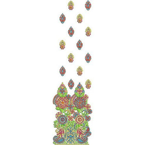 Satin Jewel Style Prom Dress Embroidery Design