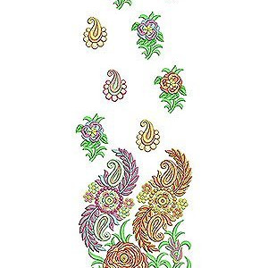 Winter Fall Designer Kurti Embroidery Design