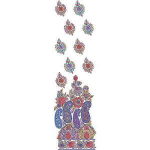 Machine Embroidery Salwar Kameez Design