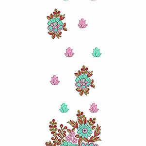 Lotus Shape Daman Embroidery Designs