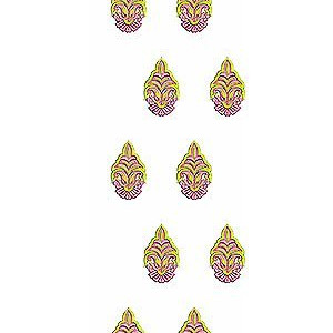 Cocktail Dress Flora Border Embroidery Design