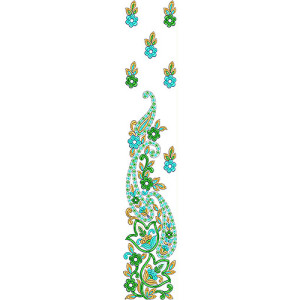 Pakistani Wedding Party Suit Embroidery Design