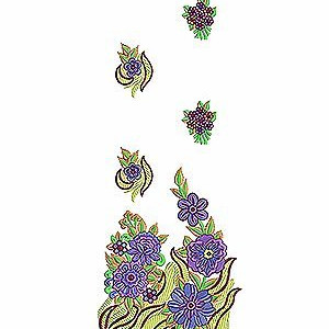 Flora Border Flapper Era | Embroidery Design