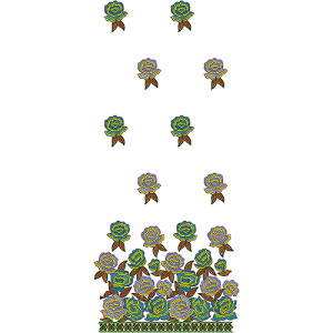 Fancy Floral Suit Embroidery Design