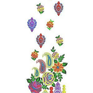 Abaya Style Dresses Embroidery Design