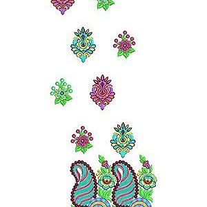 Rhinestone Frock Daman Style | Bride Clothing Embroidery Design