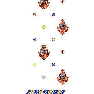Colorful Border Farasha Embroidery Design