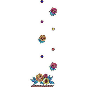 Floral Daman Embroidery Design