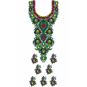 10489 Dress Embroidery Design