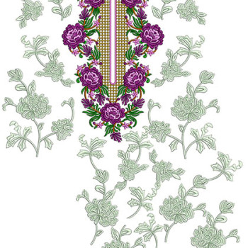 Dress Embroidery Machine Design