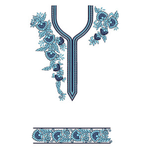 Arabia Flowers Prom Party Dress Embroidery Design