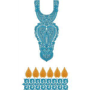 Girls Cocktail Dress Embroidery Design