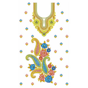 Punjabi Suit Embroidery Design 18088