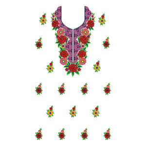 Innovative Ball Gown Dress Embroidery Design