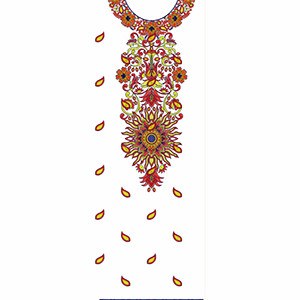 Women Wedding Dress Embroidery Design