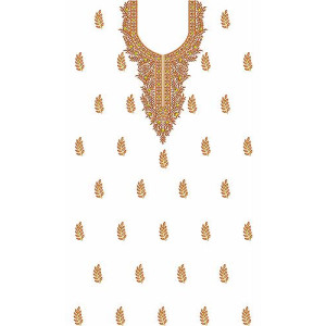 Dress Embroidery Design 19596