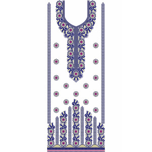 Off White Floral Embroidery Design 20023