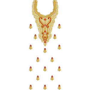 Dress Embroidery Design 20518