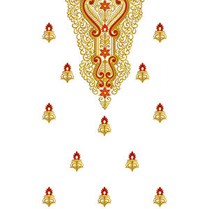 Dress Embroidery Design 20518
