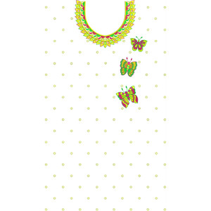Butterfly Dress Embroidery Design 20835
