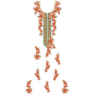 New Dress Embroidery Design 22045