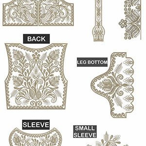 Amazing Vintage Caftan Embroidery Design 22259