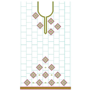 Amazing Pakistani Dress Embroidery Design 22738